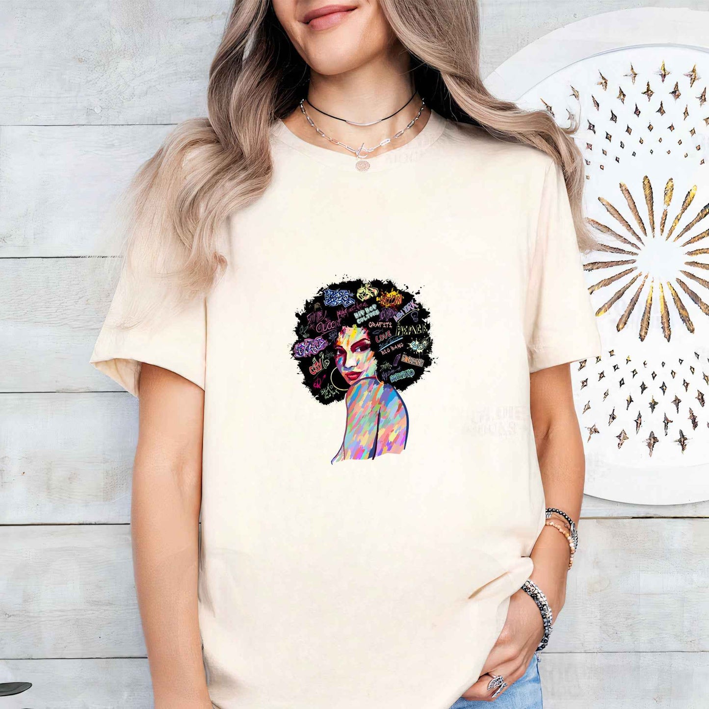 Tricou dama din bumbac 100% Minimalist GRAFFITI GIRL