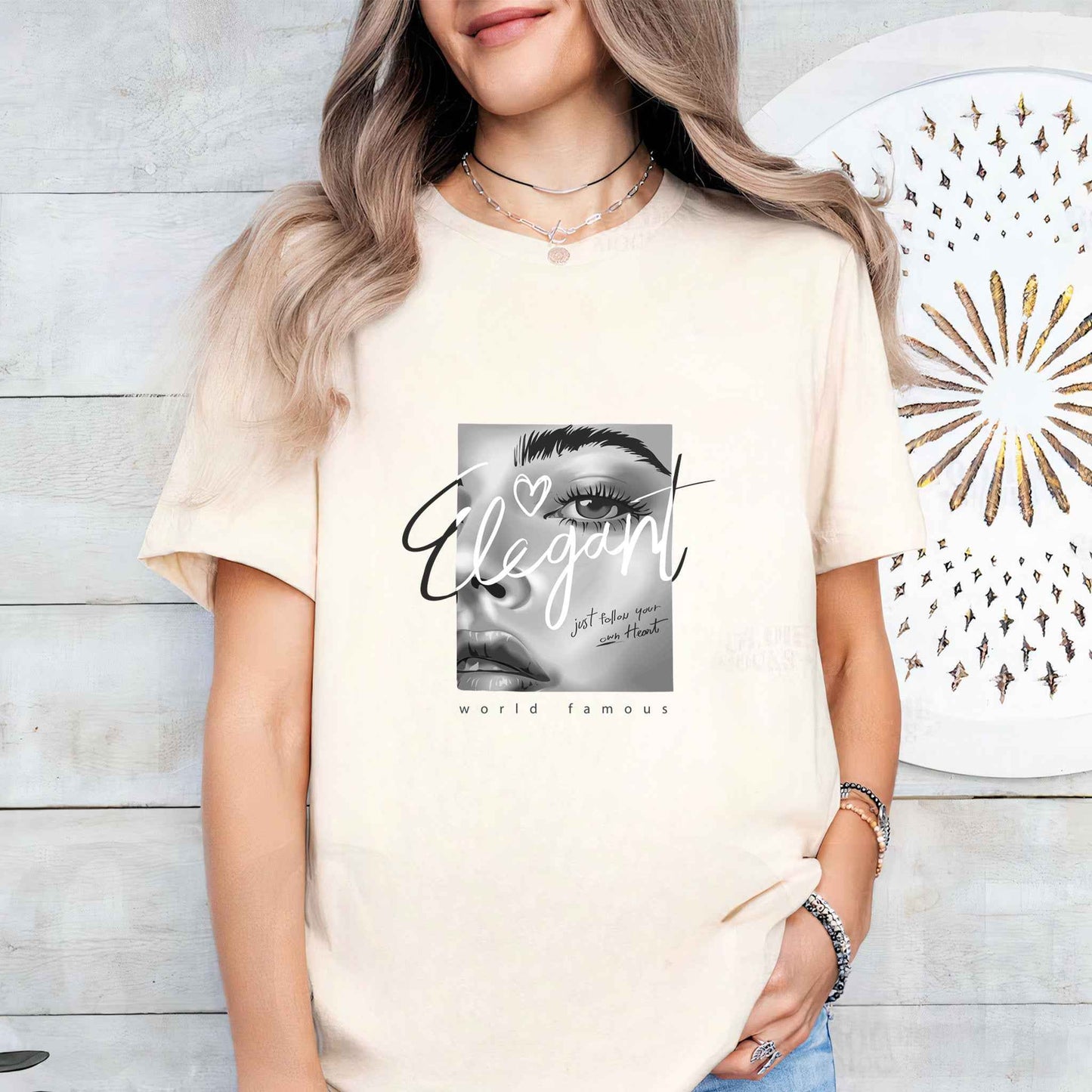 Tricou dama din bumbac 100% Minimalist ELEGANT