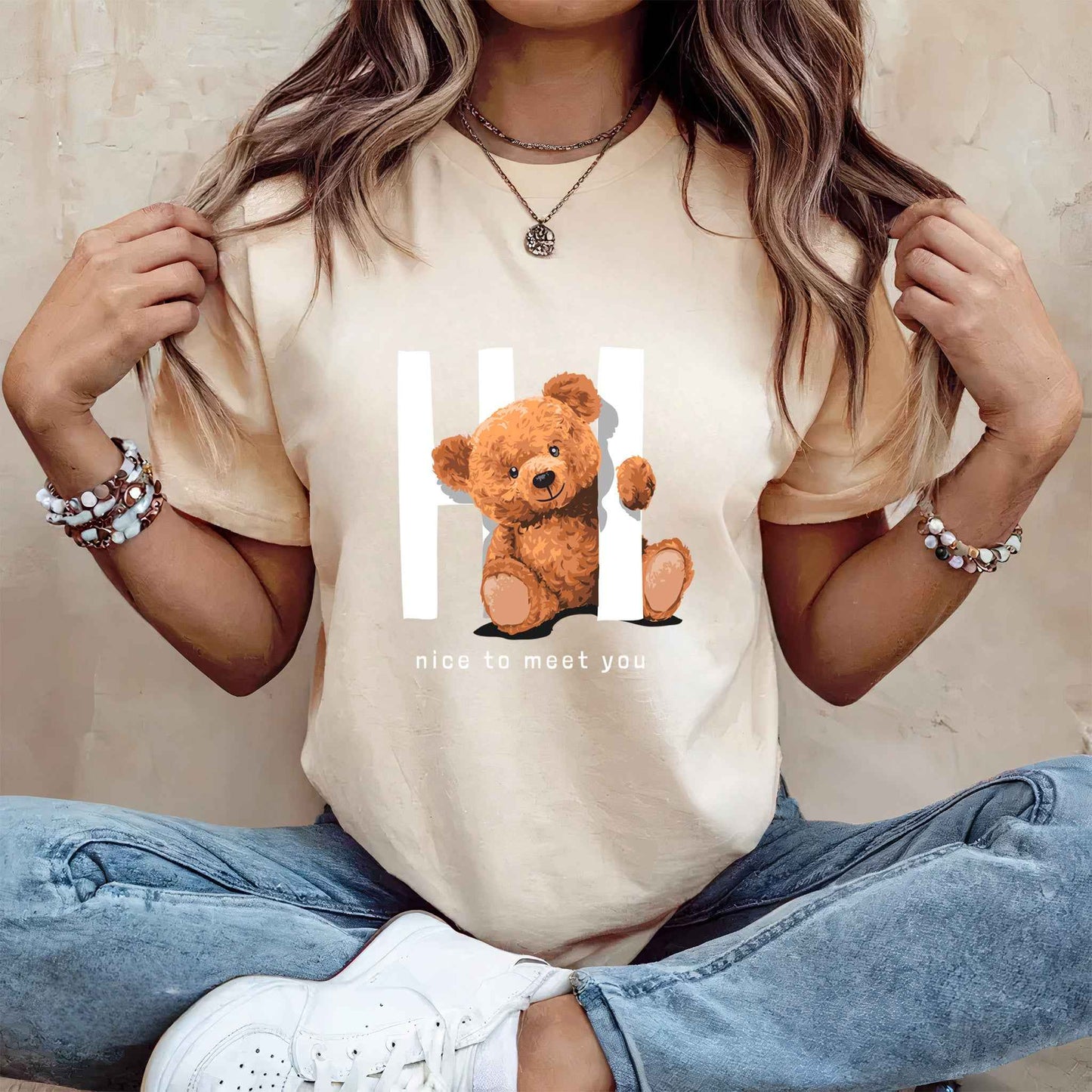 Tricou dama din bumbac 100% Cu Ursuleti HI