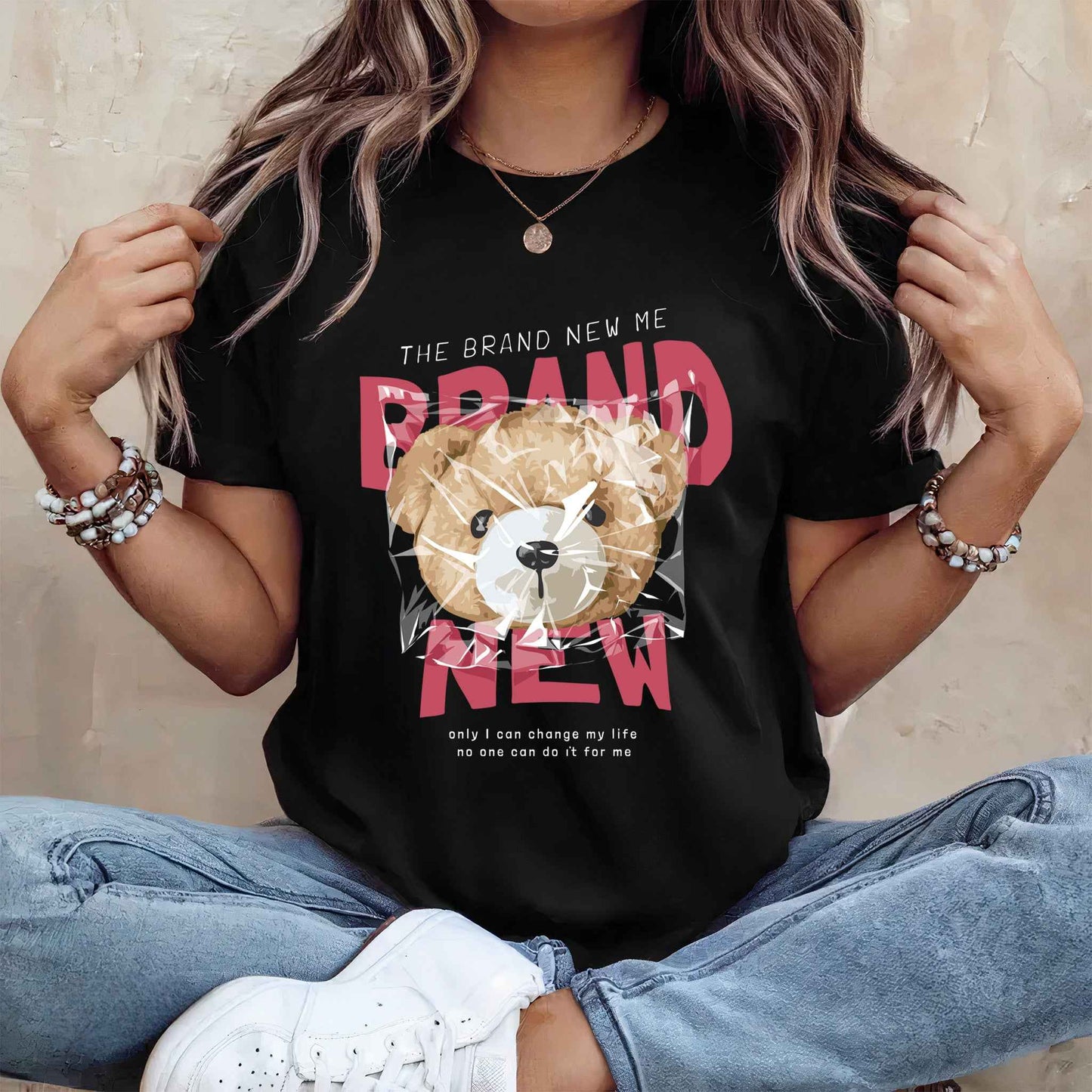 Tricou dama din bumbac 100% cu Ursuleti BRAND NEW