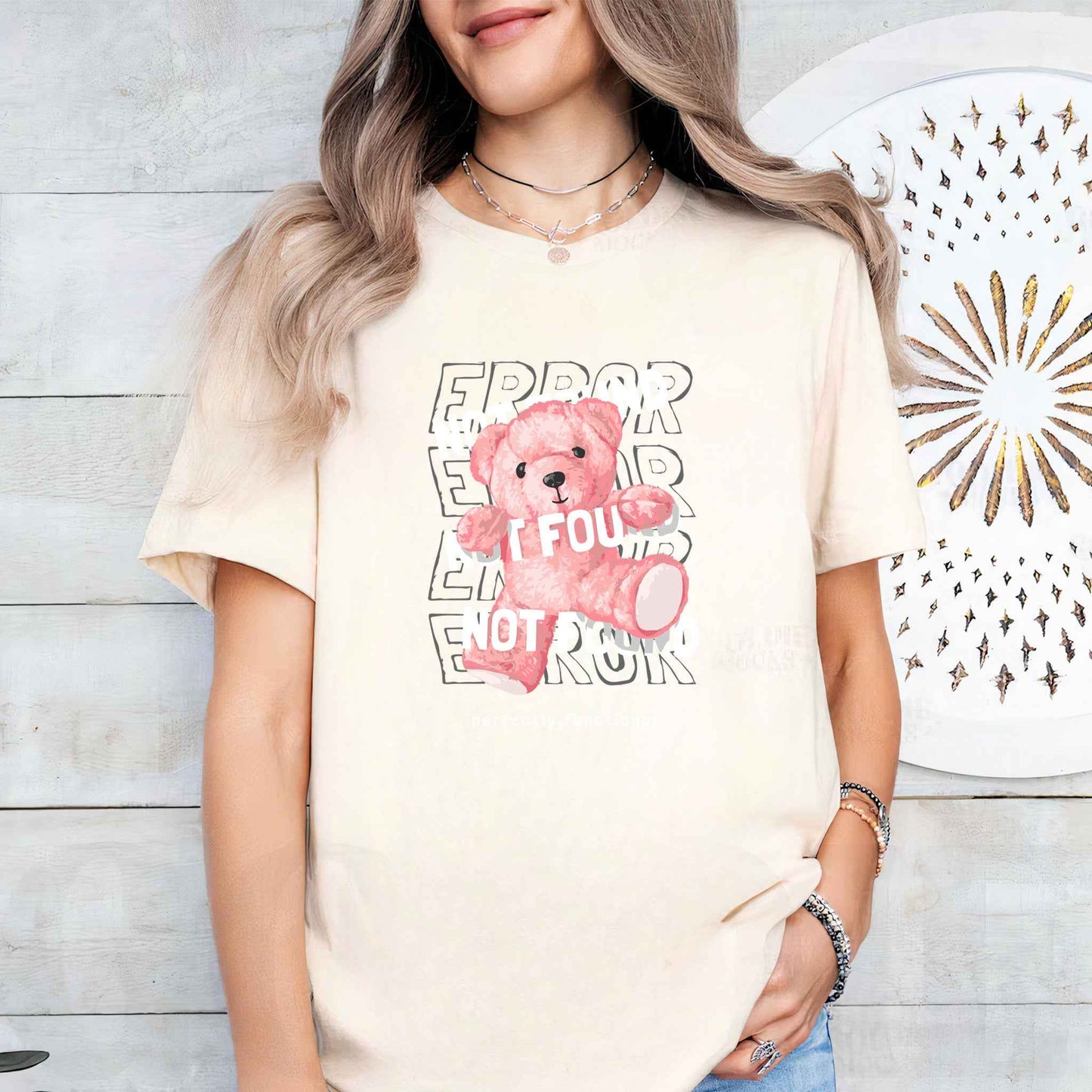 Tricou dama din bumbac 100% cu Ursuleti NOT FOUND