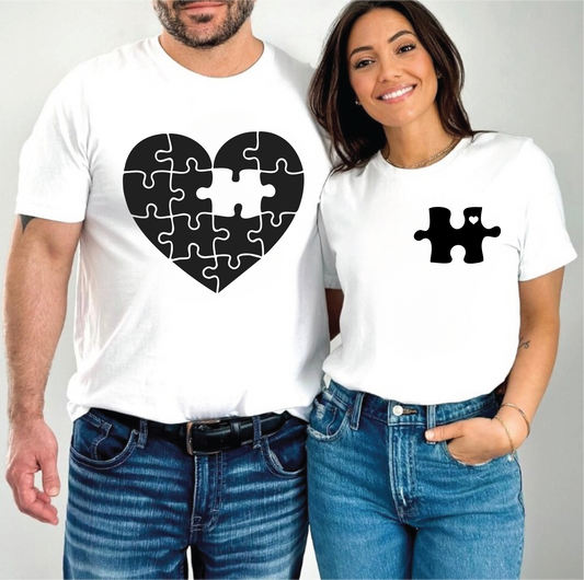 Tricouri de Cuplu Oversized din bumbac 100% Missing Piece