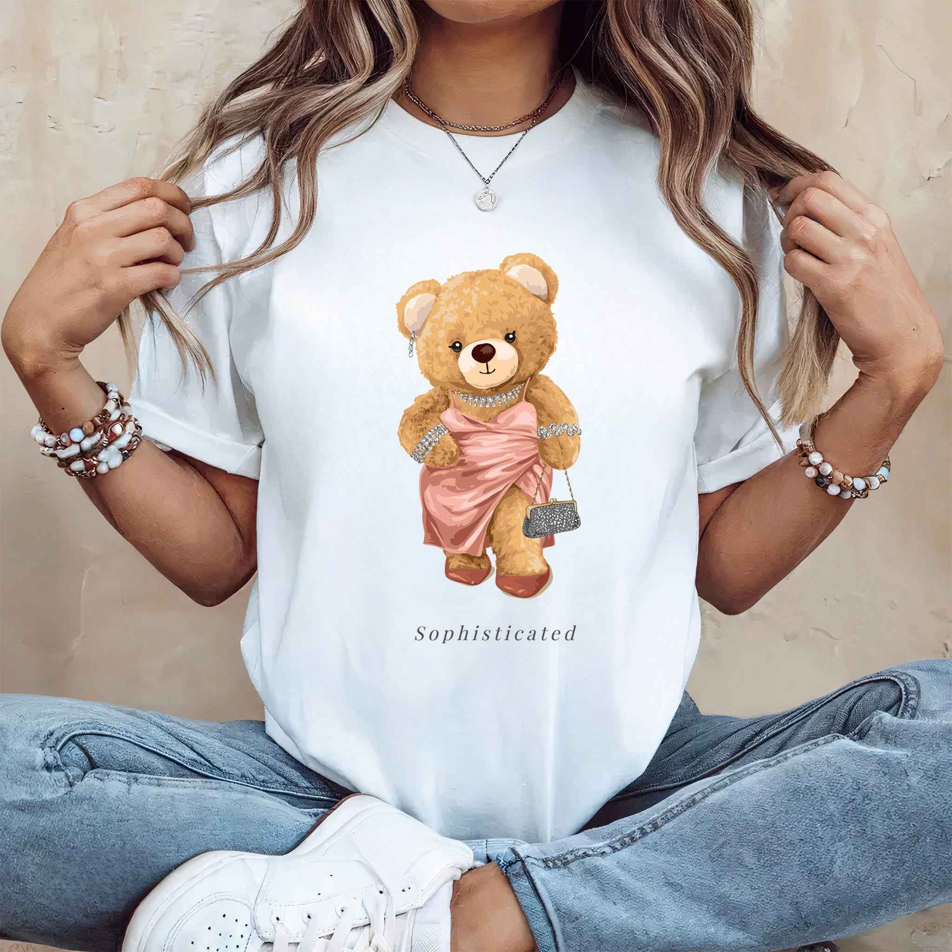 Tricou dama din bumbac 100% Cu Ursuleti SOPHISTICATED