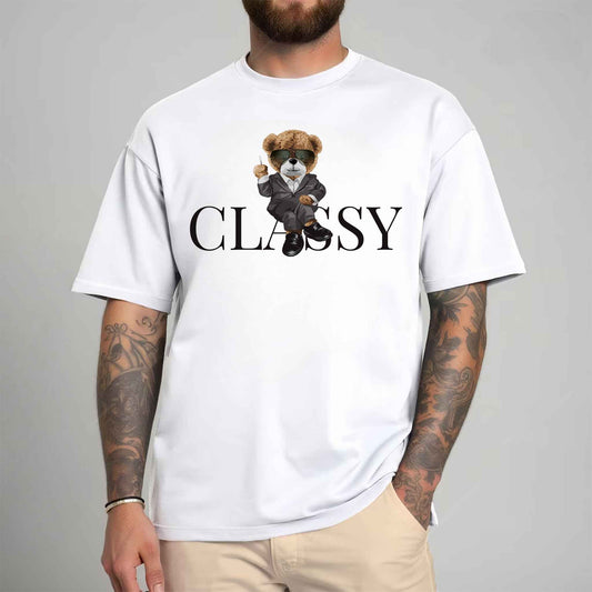 Tricou barbat din bumbac 100% cu Ursuleti CLASSY