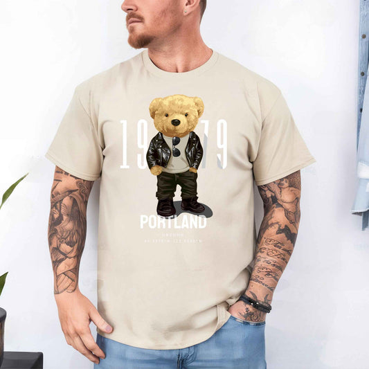 Tricou barbat din bumbac 100% cu Ursuleti 1979