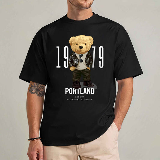 Tricou barbat din bumbac 100% cu Ursuleti 1979