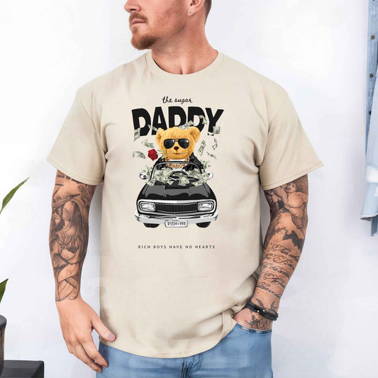 Tricou barbat din bumbac 100% cu Ursuleti SUGAR DADDY
