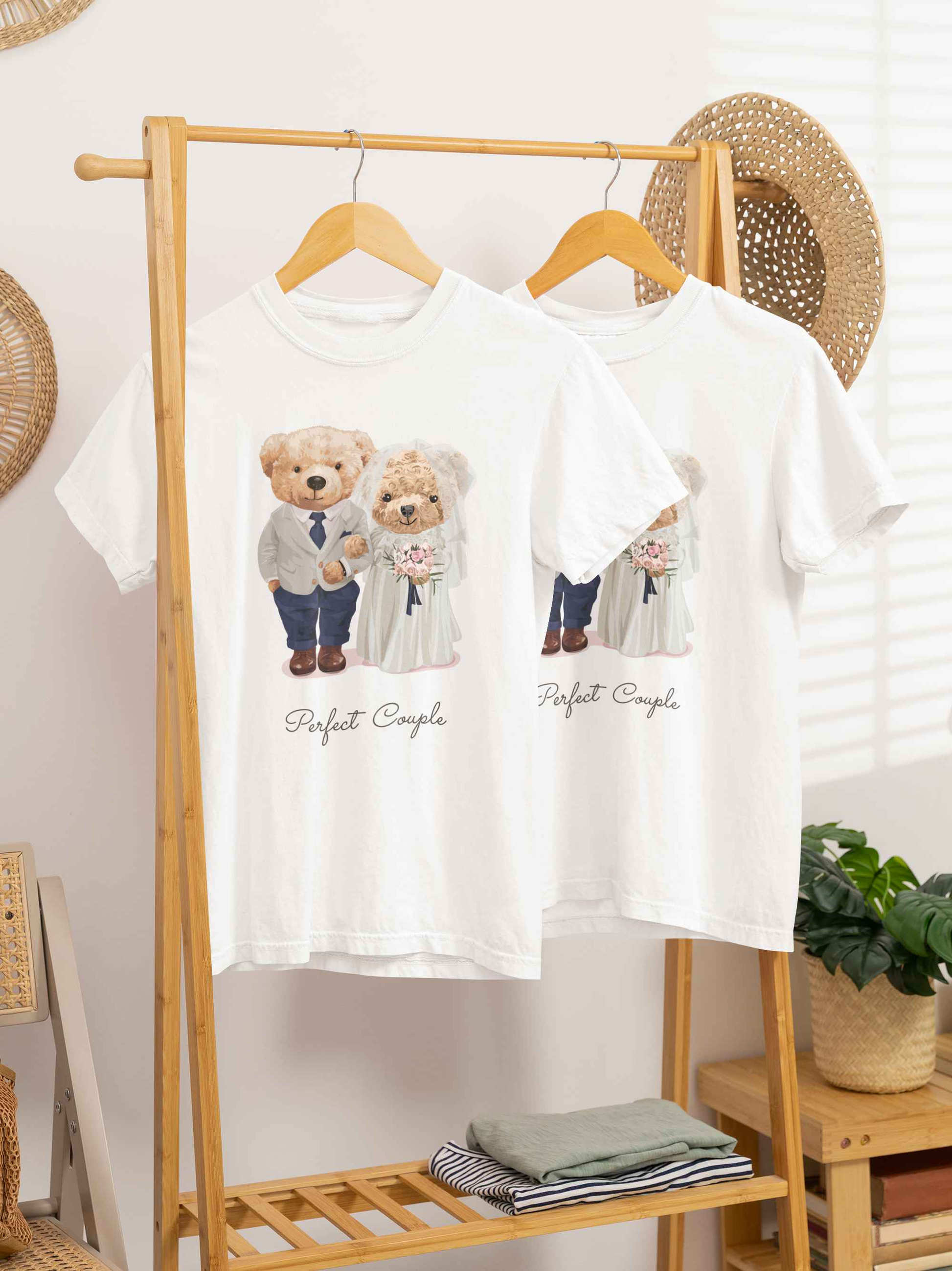 Tricouri de Cuplu Oversized din bumbac 100% PERFECT COUPLE