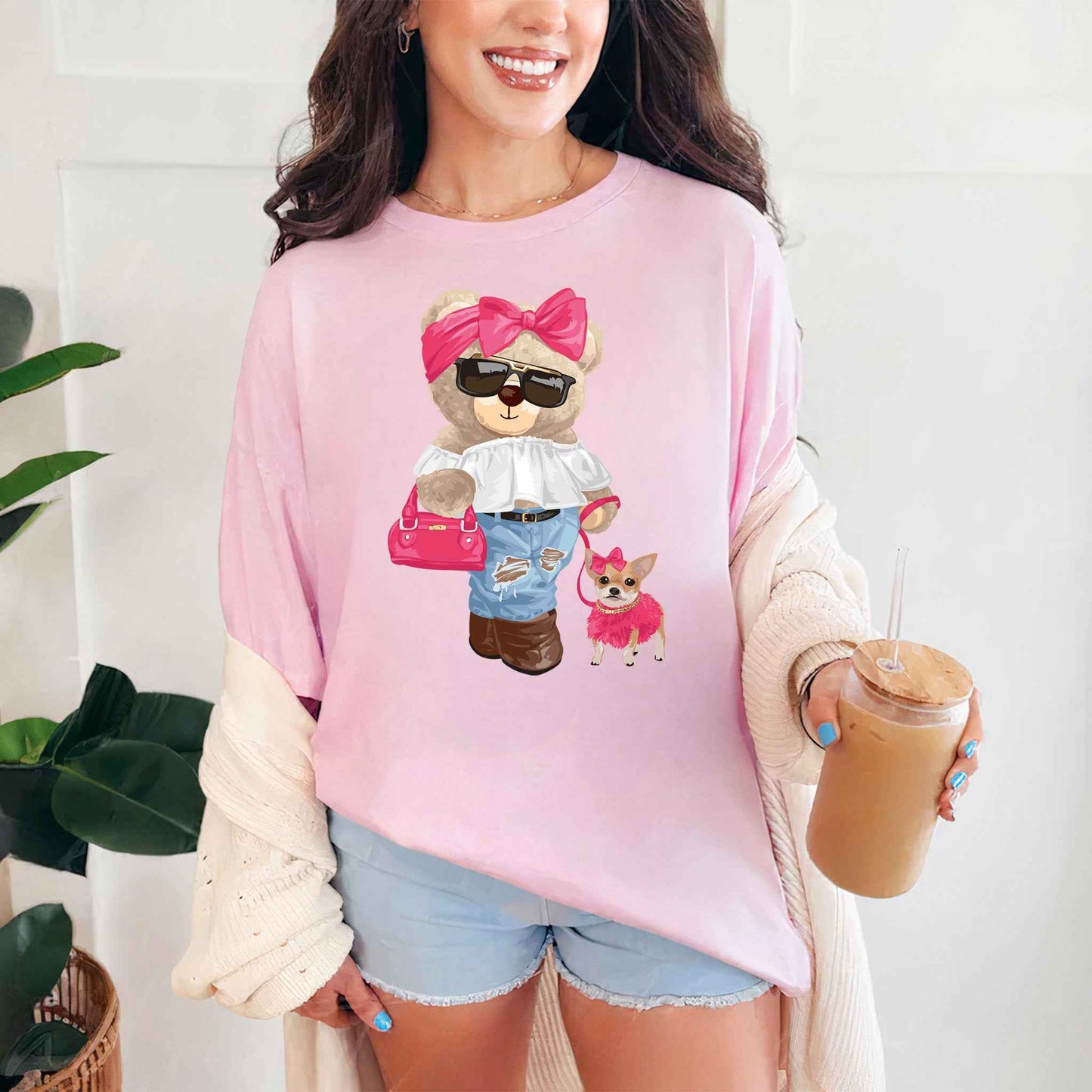 Tricou dama din bumbac 100% Cu Ursuleti CHIC