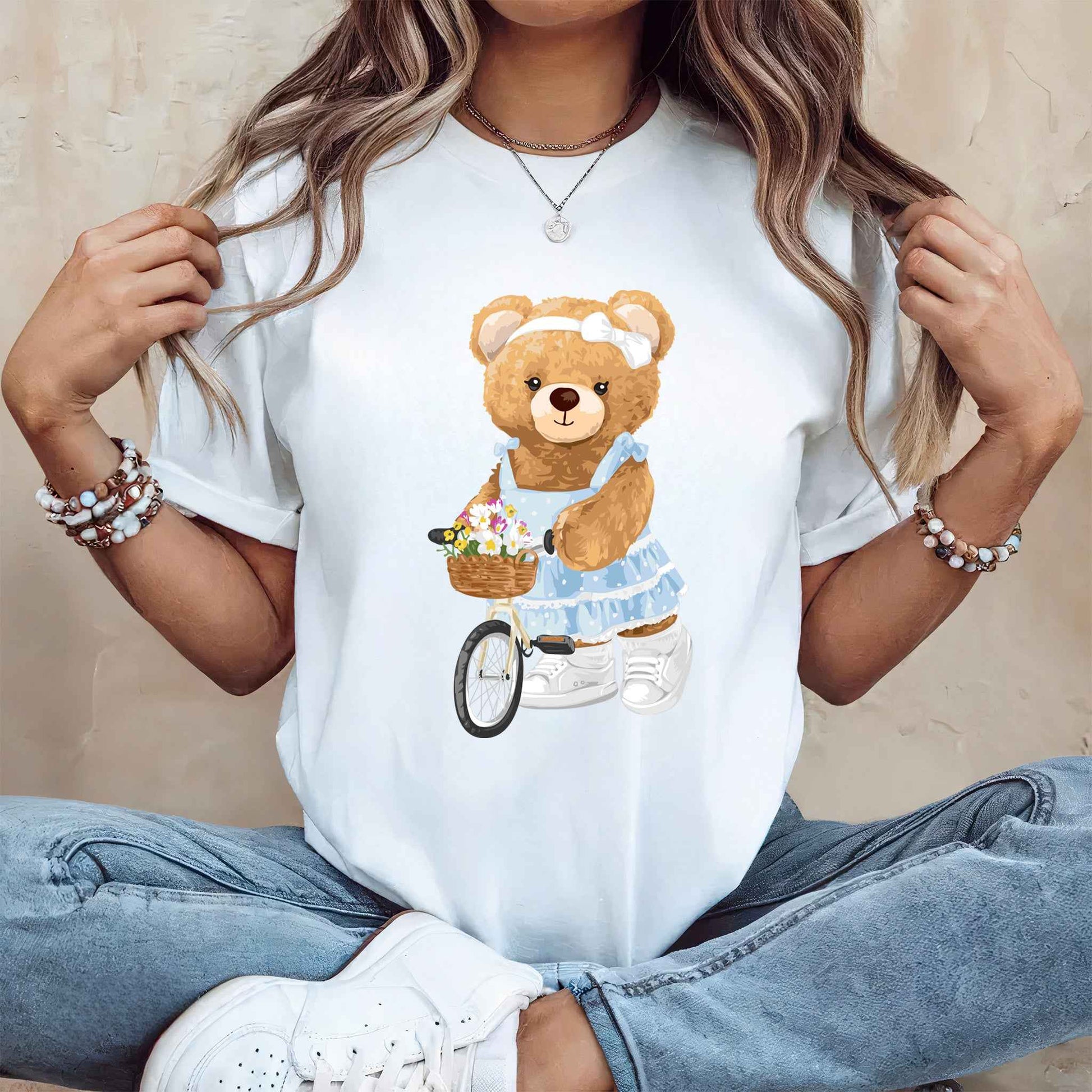 Tricou dama din bumbac 100% Cu Ursuleti CUTEY