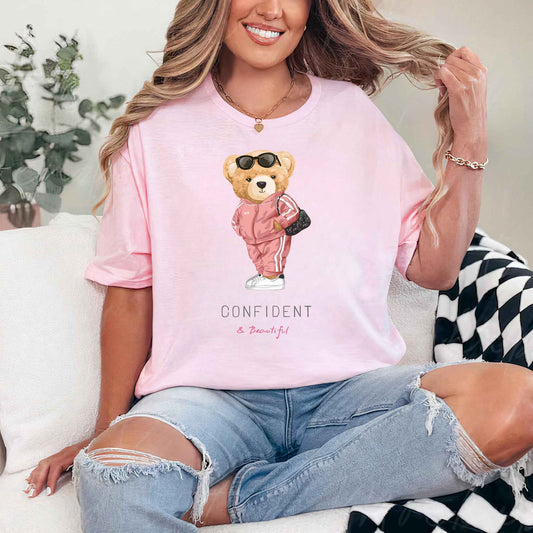 Tricou dama din bumbac 100% Cu Ursuleti CONFIDENT