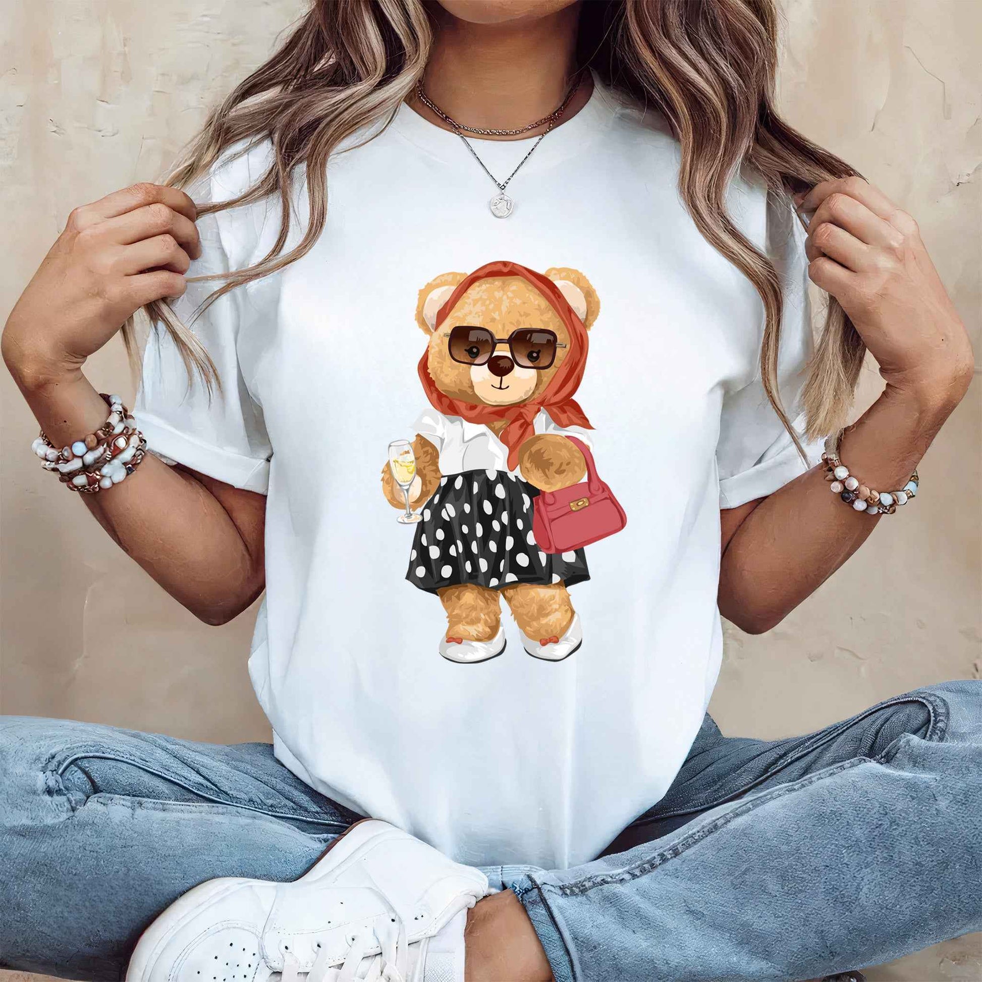 Tricou dama din bumbac 100% Cu Ursuleti ITALY SUMMER