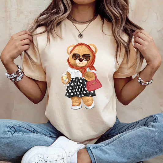 Tricou dama din bumbac 100% Cu Ursuleti ITALY SUMMER