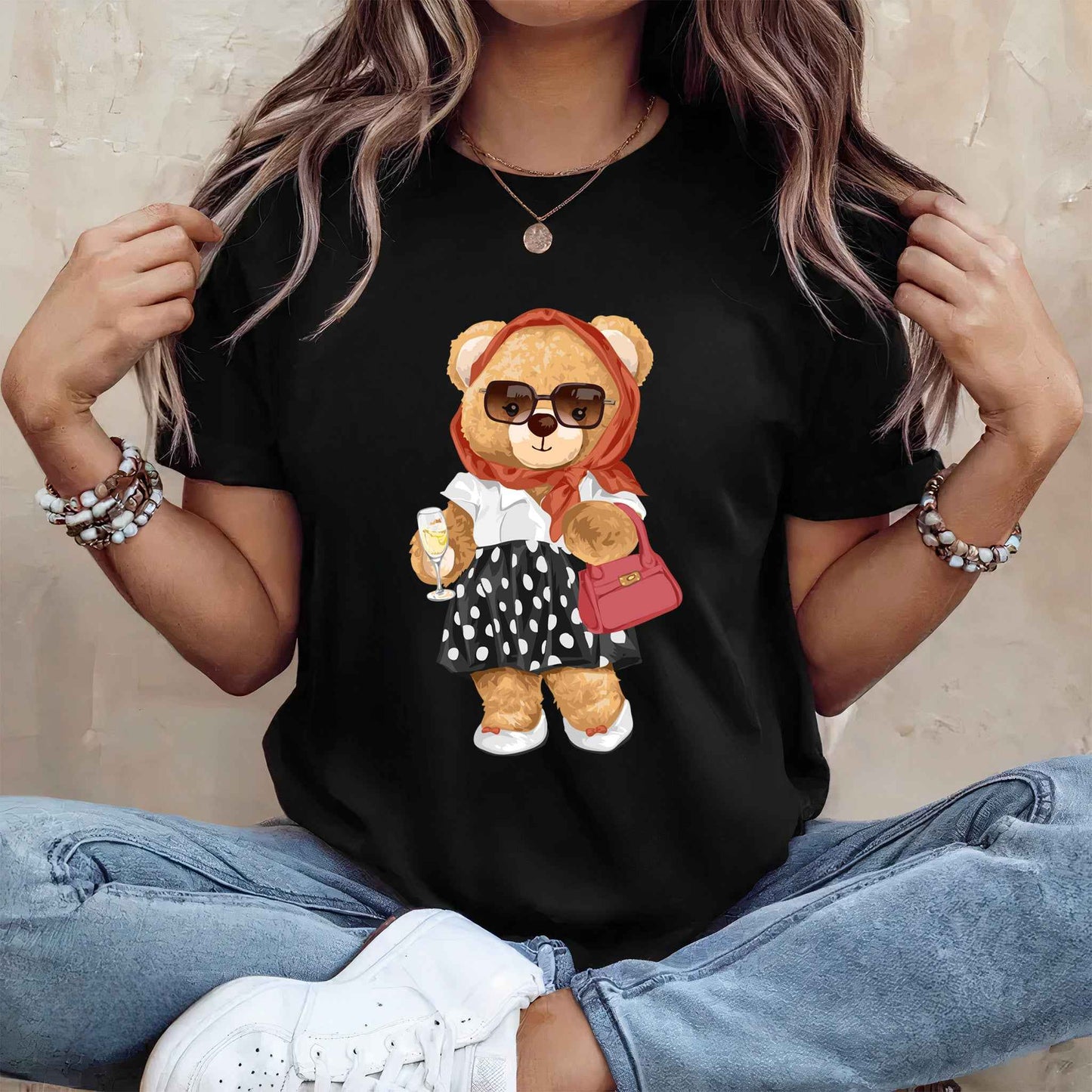 Tricou dama din bumbac 100% Cu Ursuleti ITALY SUMMER