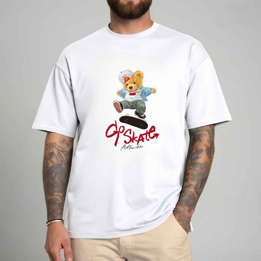 Tricou barbat din bumbac 100% cu Ursuleti GO SKATE