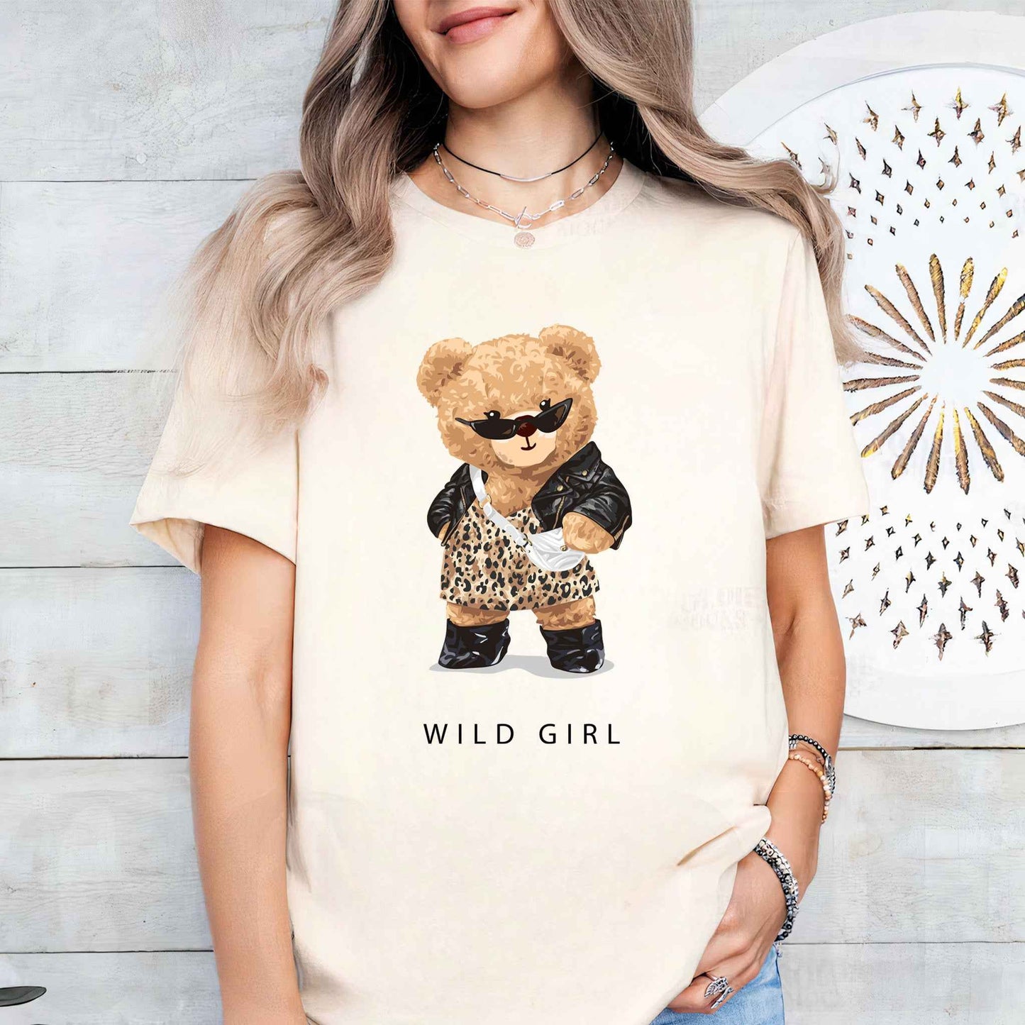Tricou dama din bumbac 100% Cu Ursuleti WILD