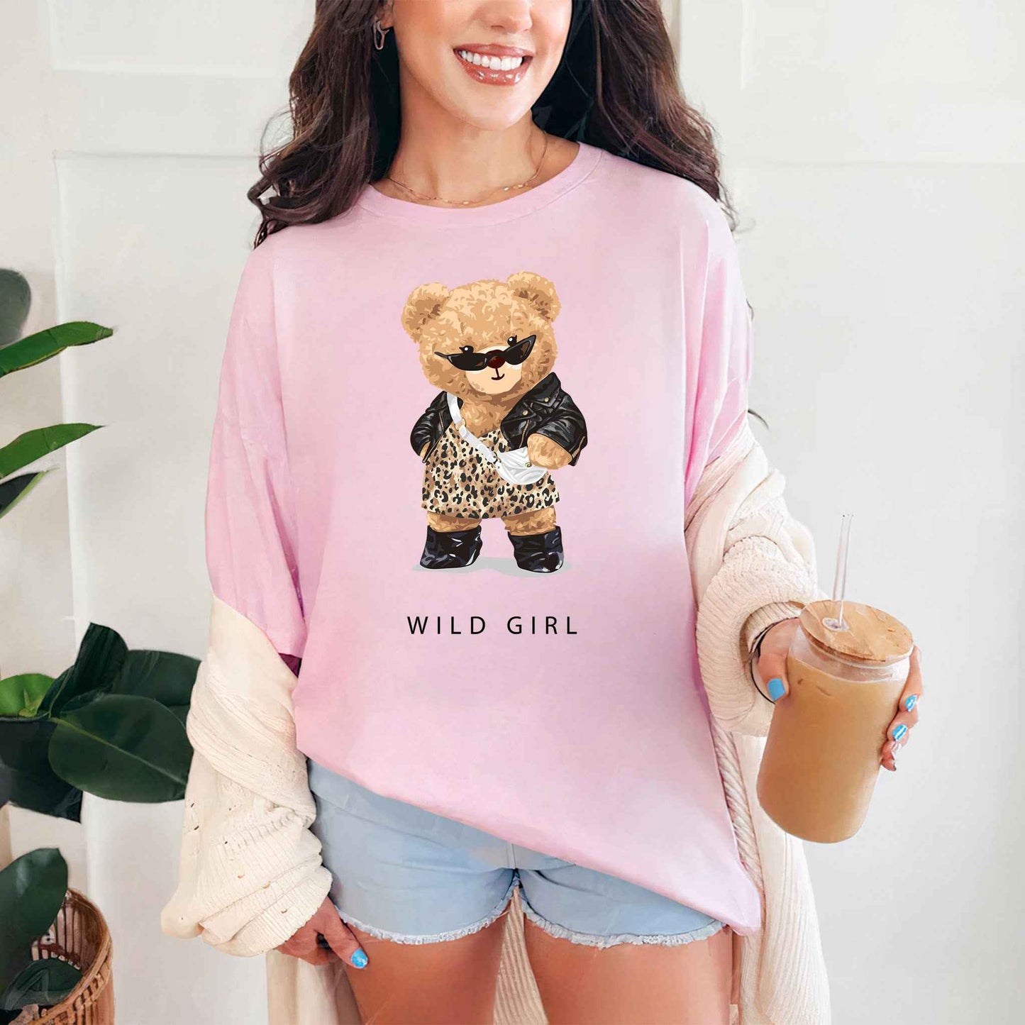 Tricou dama din bumbac 100% Cu Ursuleti WILD
