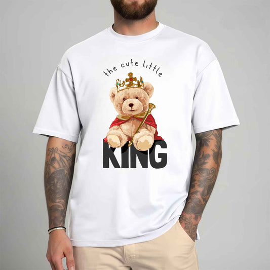 Tricou barbat din bumbac 100% cu Ursuleti KING