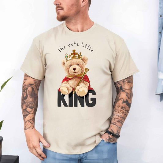 Tricou barbat din bumbac 100% cu Ursuleti KING