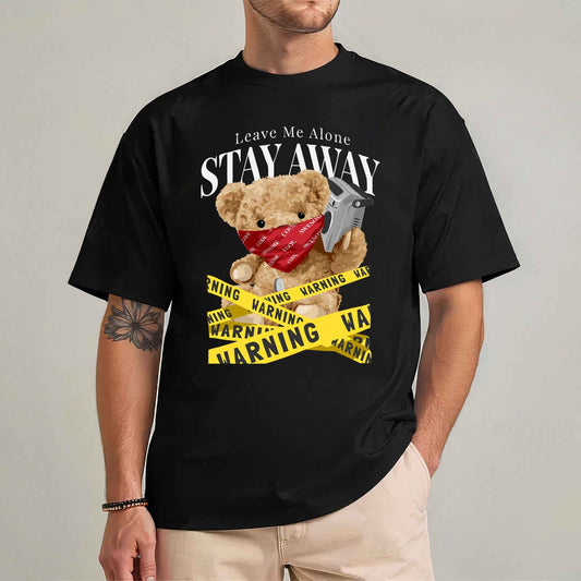 Tricou barbat din bumbac 100% cu Ursuleti STAY AWAY