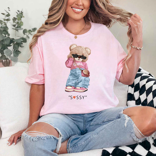 Tricou dama din bumbac 100% Cu Ursuleti SASSY