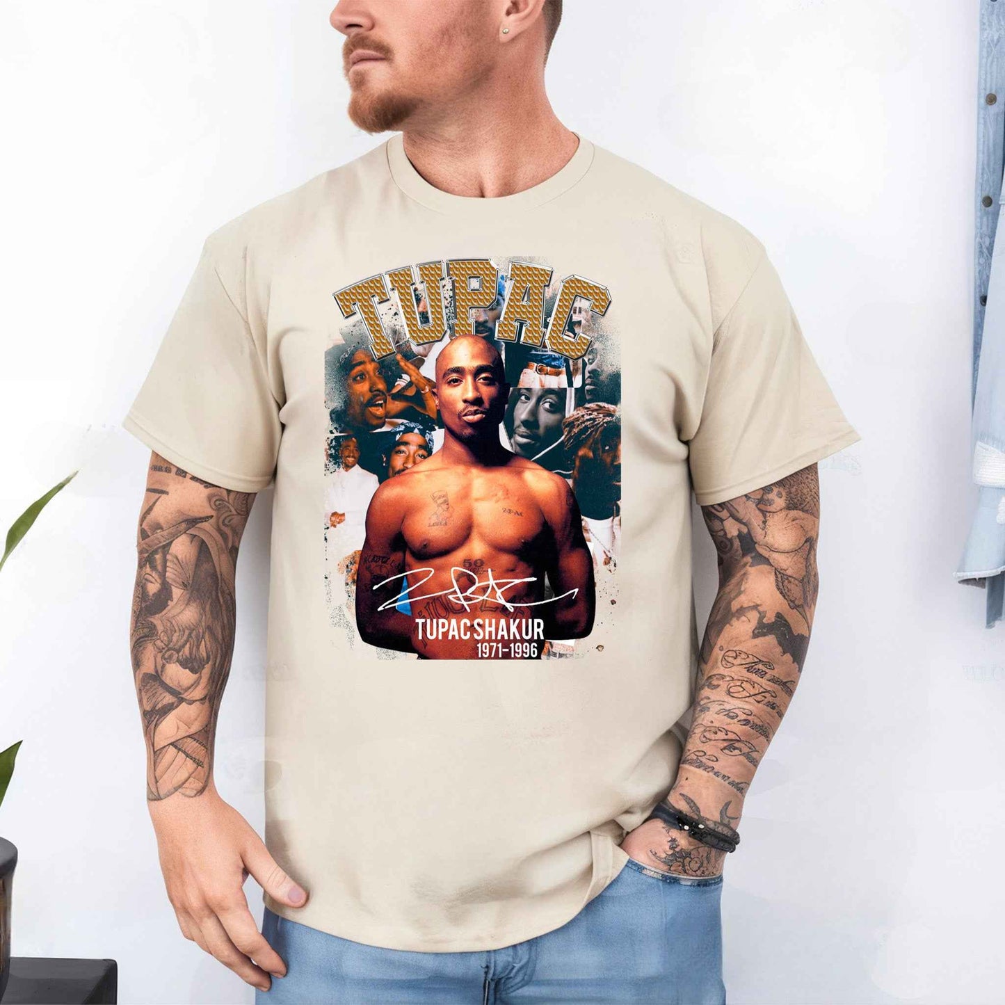 Tricou barbat din bumbac 100% Vibrant TUPAC