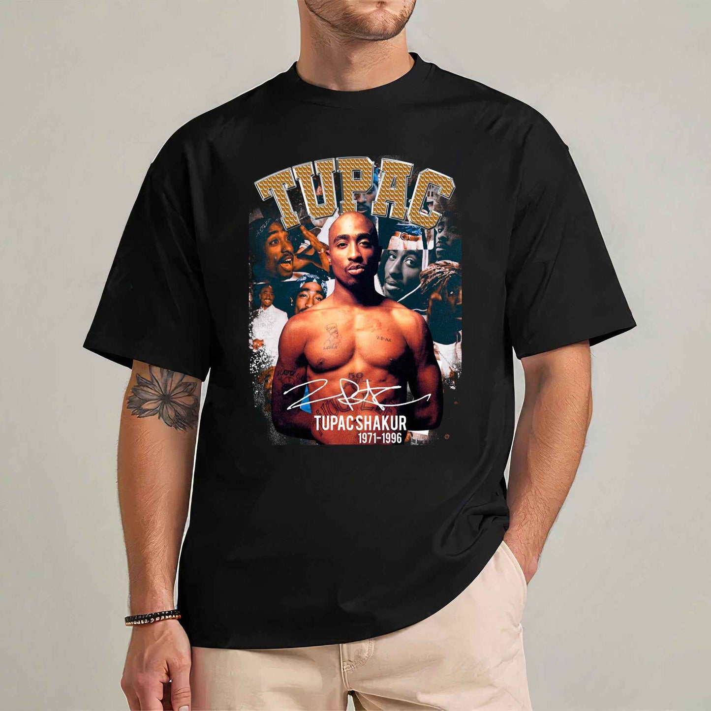 Tricou barbat din bumbac 100% Vibrant TUPAC