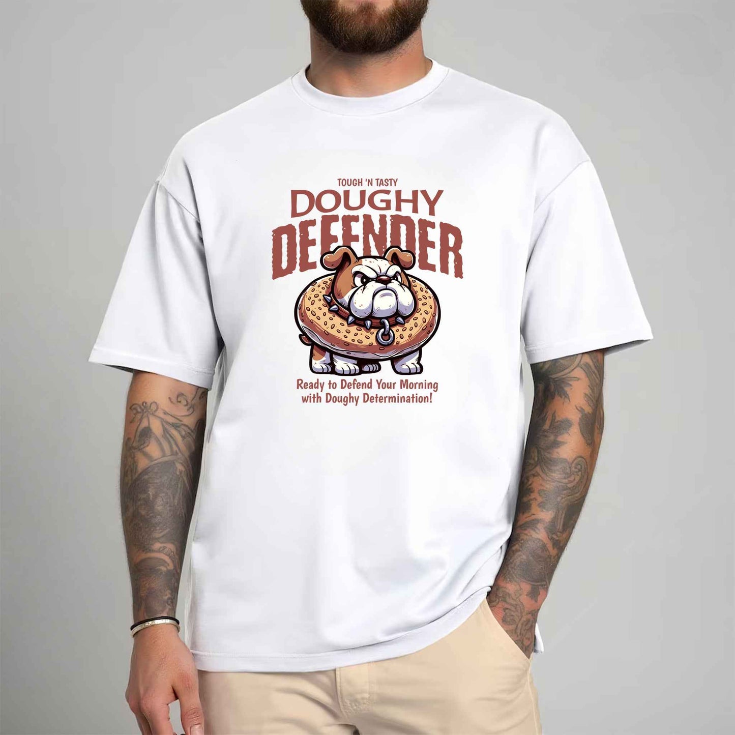 Tricou barbat din bumbac 100% cu Animale DOUGHY DEFENDER