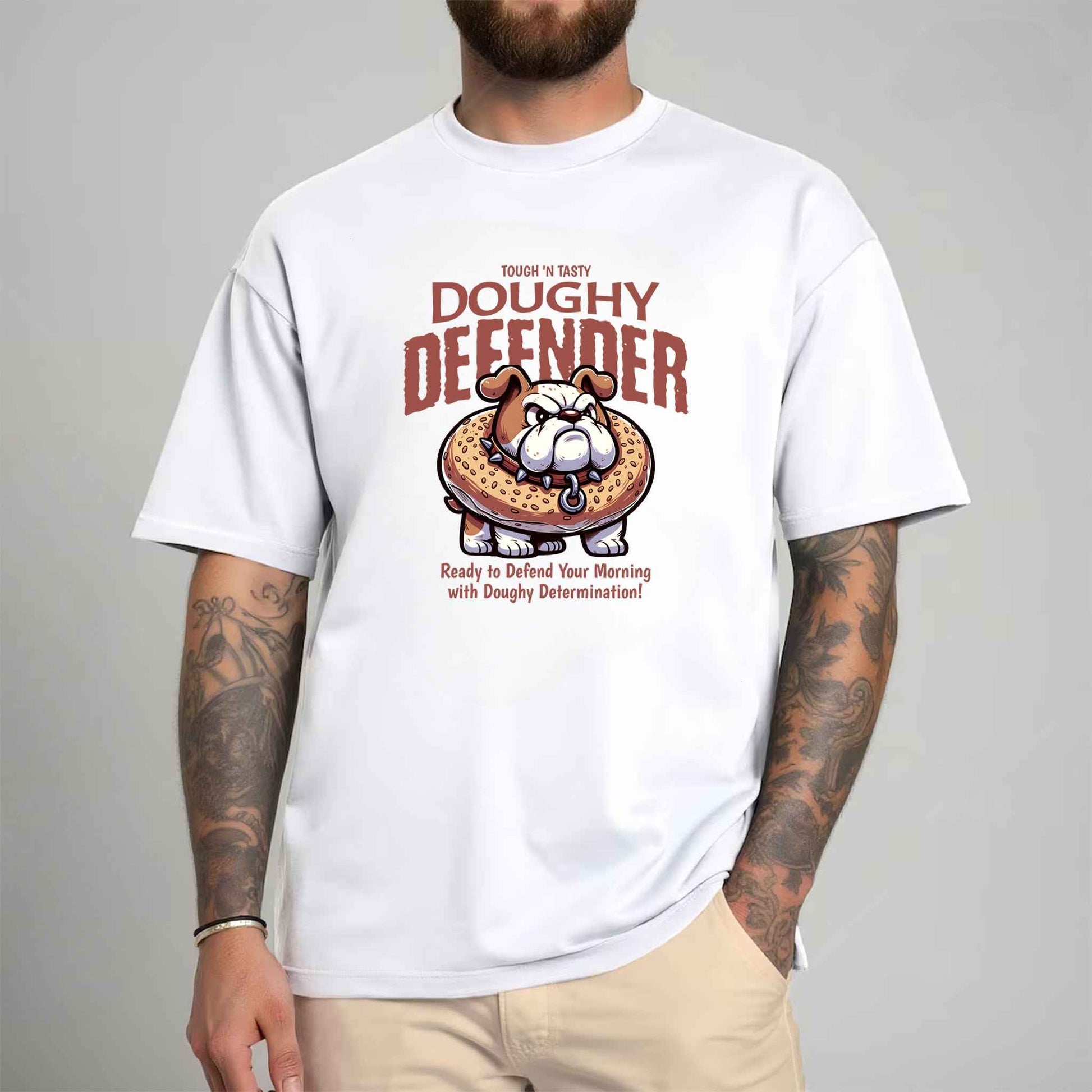 Tricou barbat din bumbac 100% cu Animale DOUGHY DEFENDER