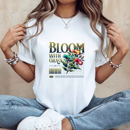Tricou dama din bumbac 100% Vibrant Bloom