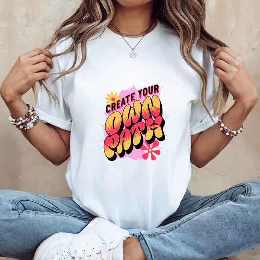 Tricou dama din bumbac 100% Vibrant OWN PATH