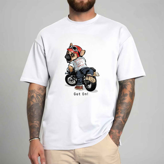 Tricou barbat din bumbac 100% cu Animale GET ON