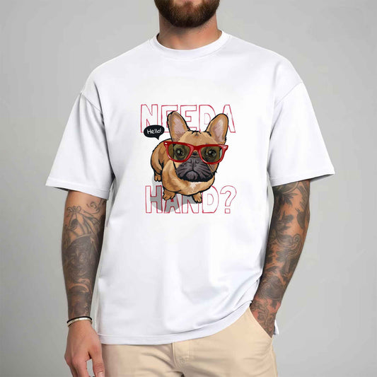 Tricou barbat din bumbac 100% cu Animale NEED A HAND?