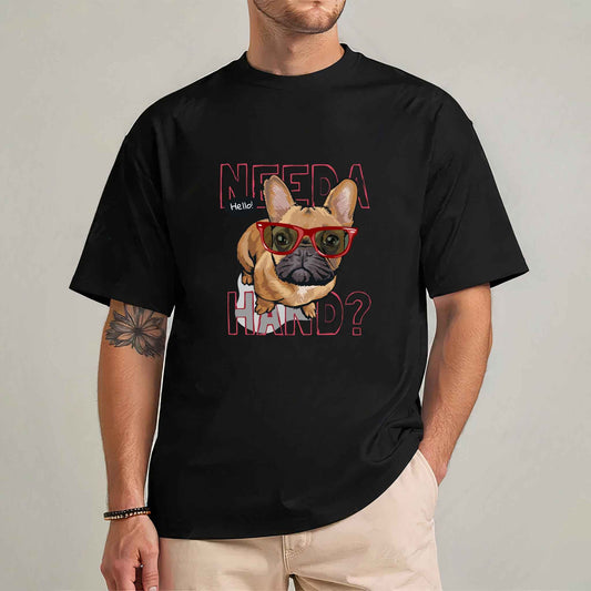 Tricou barbat din bumbac 100% cu Animale NEED A HAND?