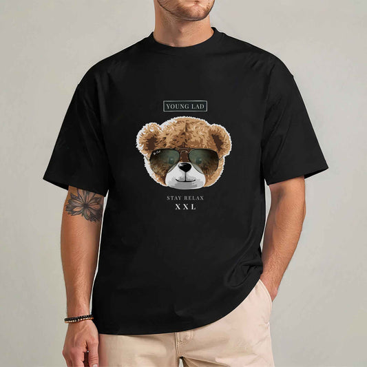 Tricou barbat din bumbac 100% cu Ursuleti YOUNG LAD