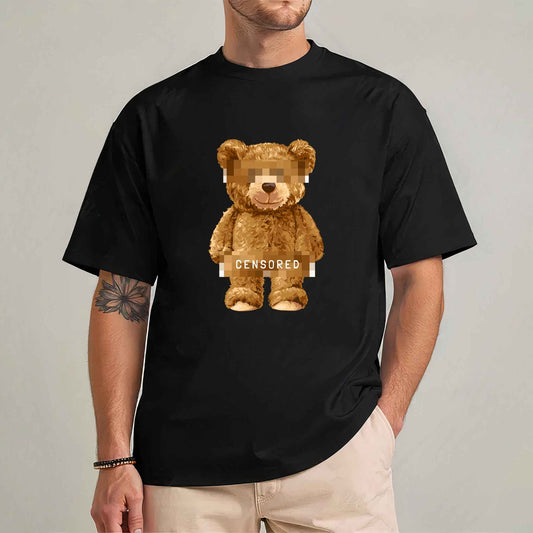 Tricou barbat din bumbac 100% cu Ursuleti CENSORED