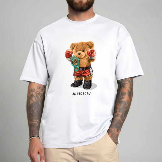 Tricou barbat din bumbac 100% cu Ursuleti #VICTORY