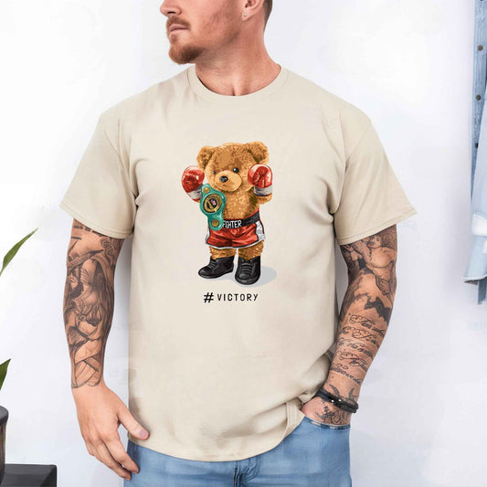 Tricou barbat din bumbac 100% cu Ursuleti #VICTORY
