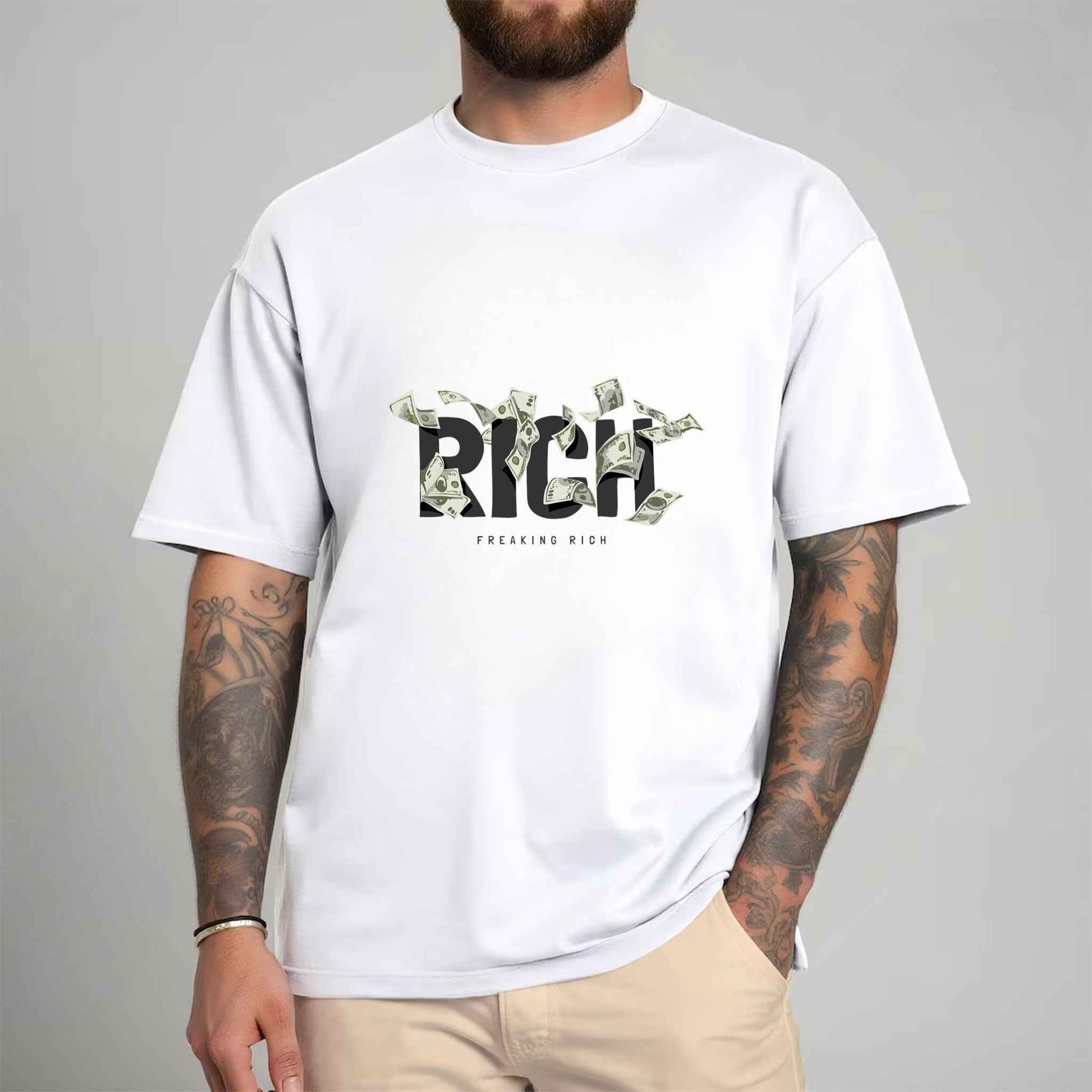 Tricou barbat din bumbac 100% Minimalist RICH